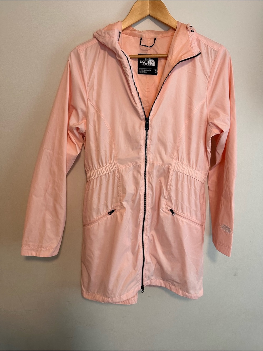 The North Face Rissy 2 Raincoat Salt Pink Women’s M Hooded Longline